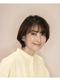 大人のラウンドショートボブ