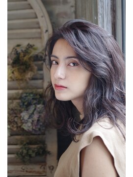 外国人風３Dナチュラルパーマ×セミロング【20代30代40代50代】