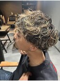 ハイライト/マッシュパーマ/ウルフ/アッシュブラック/柏/MEN'S