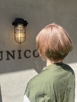 ユニコヘア(unico hair) ハイトーン裾カラー