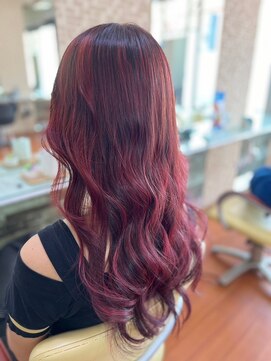 アークスヘアー 20代30代40代ピンクアッシュ髪質改善カラー艶感毛先パーマ暗髪