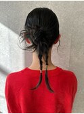 三軒茶屋_ヘアアレンジ_ヘアセット_韓国_カチモリ_お団子_黒髪