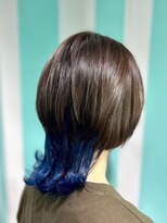 マティーナ ヘアー 池袋(Matina hair)&nbsp;【ウルフ×インナーブルー】20代30代40代50代