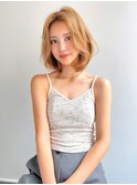 【MILES】ミルクティーベージュx大人かわいいボブ