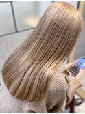 20代30代40代髪質改善カラーブロンドベージュ艶感ストレート