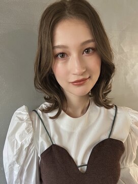 パーク(PARK) ミディアムボブ×シアーベージュ