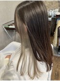 インナーカラー　ミルクティーベージュ