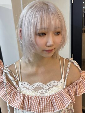 イエナ 渋谷(IENA) ホワイトシルバー×ウルフカット