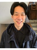 メンズセンターパート