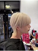 ミルクティーベージュニュアンスパーマ韓国マッシュグレー