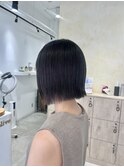 大人ガーリーダークアッシュ似合わせカットミディアムレイヤー