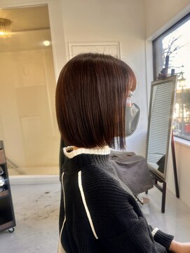 ソイクフ(SOY KUFU) ボブタッセルボブミニボブ前下がりボブミルクティーグレージュ