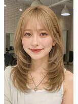 リコヘアー(LiCO HAIR)&nbsp;那覇/イメチェン/ピンクベージュ/アンブレラカラー/前髪