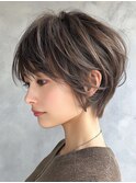 大人可愛い30代40代ひし形丸みショート