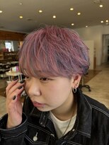 メンズカノエ 山口小郡店(Men's CANOE) デザインカラー×フェザー風マッシュ