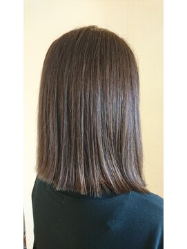 アリーナ 緑が丘店(arena) グレージュカラー×切りっぱなしホブ