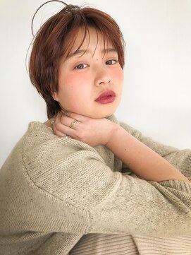 ネス(ness) [RIMMA] 馬場 俊幸:丸みショート／オレンジベージュ／大人可愛い