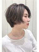 【oomiyaよしだあすか】グレージュローライト×ハンサムショート