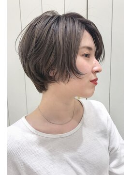 モリオフロムロンドン 大宮店(morio from London) 【oomiyaよしだあすか】グレージュローライト×ハンサムショート