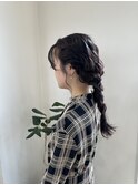 編みおろしアレンジ/結婚式ヘア/表参道