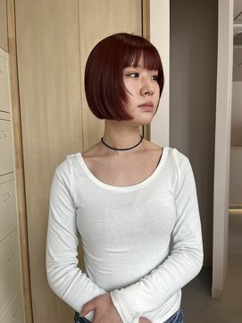 イノセントヘア(innocent.hair) ボブ×オレンジレッド