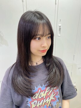 アッシュ 下北沢店(Ash) ワンカールが可愛いロングフェイスレイヤー