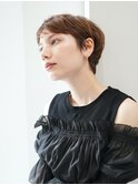 40代50代小顔黒髪ネビージュボブルフワンレンショート
