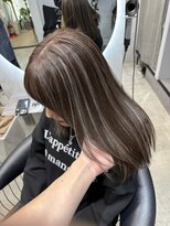 エトラ 渋谷店(etora)&nbsp;小顔 ネビージュ グレージュハイライトカラー◎