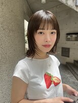 メゾンアクア 表参道(Maison ACQUA)&nbsp;＋切りっぱなしボブルフ/黒髪ネビージュ/小顔ワンレン/縮毛矯正