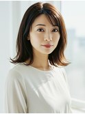ミディアムボブ×外ハネ