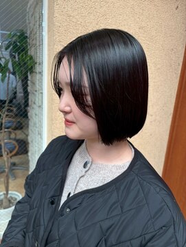 ヒラトヤ 肴町店 大人可愛い黒髪暗髪小顔ミニボブ20代30代