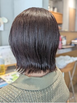 オーガニック リブ 川越(organic+live) 20代30代かわいい切りっぱなし外ハネボブ