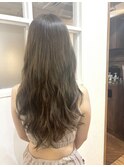くすみベージュ/マロンベージュ/ブリーチなし/透明感カラー