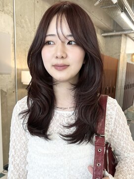 ノード(NODE) 栄透明感ロングフェイスレイヤ　レッドブラウン