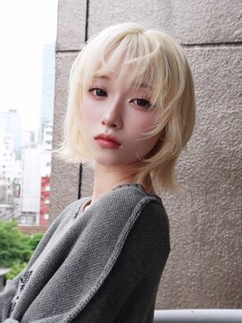 アルバム 銀座(ALBUM GINZA) ボブショート顔周りレイヤーおくれ毛ウルフカット_F70840