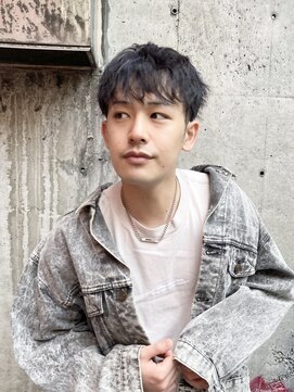 ミエル ヘア 新宿(miel hair) ツイストパーマ 暗めカラー