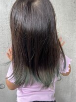 エルヴィタ(ELVITA)&nbsp;キッズ裾カラー/ブルーグリーン