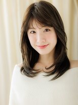 モッズヘア 越谷(mod's hair)&nbsp;ダークアッシュ顔周りレイヤーバタフライカットY越谷30代40代