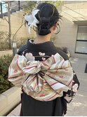 成人式　卒業式　ヘアアレンジ　ヘアセット　カチモリヘア