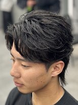 オーバルバイアピッシュ(OVARL by apish)&nbsp;フェザーパーマ/フェザーウルフ/メンズウルフ/メンズパーマ