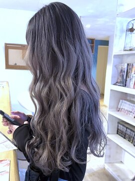 ブレイズヘアー(BLAZEhair) 【透明感カラー】ホワイトシャドールーツ×ブリーチ２回