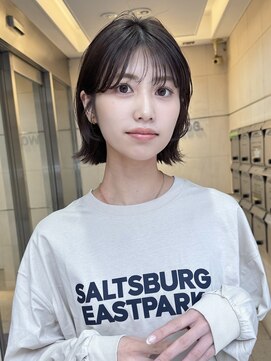 ガーデン 渋谷(GARDEN) 小顔外ハネボブダークアッシュ大人ガーリー似合わせカット