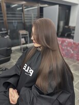 ペレ 原宿(PELE) ダークパープルナチュラルショート夏のヘアアレンジ原宿