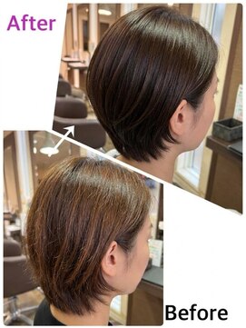 ルアンジュ(Le ange) ショートボブスタイル【髪補修×高保湿☆ヘアカラー】