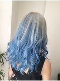 【ホワイト×水色グラデ】ブルーメッシュStyle☆