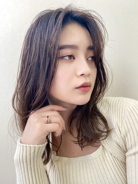 ケーツー心斎橋 クイーンズガーデン バイ ケーツー(K two QUEEN'S GARDEN by K two) かき上げ前髪×ひし形鎖骨ミディアム1/心斎橋&難波&なんば