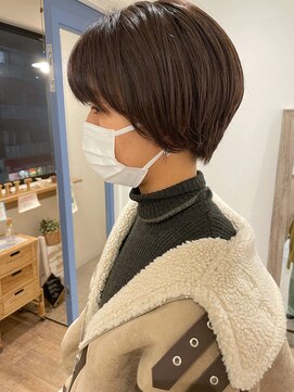 メルト 吉祥寺(melt) 20代30代小顔大人ハンサムショート 丸み ベージュカラー