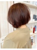 福山市 前下がりボブ 丸みショートヘア、ショートボブ人気Caary