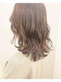 ミルクベージュ_マロンベージュ Aラインボブ かきあげ