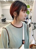 ショート／レッドコントラストカラー